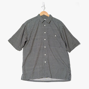 Vintage River Wash Jeans Mens Small Geometric Shirt Black/White